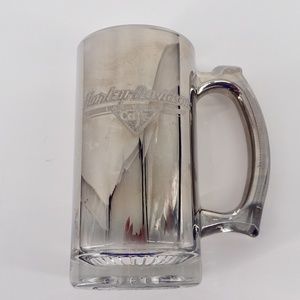 Harley Davidson Las Vegas Cafe Beer Mug Stein Silver Faded Etched 6" Tall
